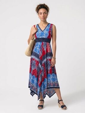 Bila Asymmetrical Colorful Dress Size Medium